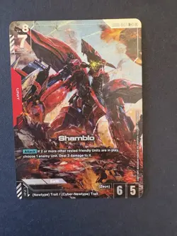 Gundam Card Game Newtype Rising Shamblo GD01-047 R+ Holo Foil ENGLISH - Image 1