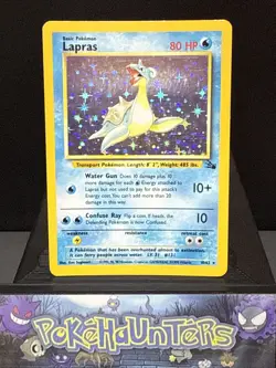 Pokemon Card Lapras 10/62 Rare Holo Fossil Set WOTC Light Play 2 - Image 1