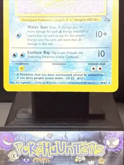 Pokemon Card Lapras 10/62 Rare Holo Fossil Set WOTC Light Play 2 - Image 3