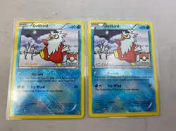 Pair 2 Delibird 2012 Pokemon Boundaries 1st & 2nd Place League Promo Cards LP/NM - Image 1