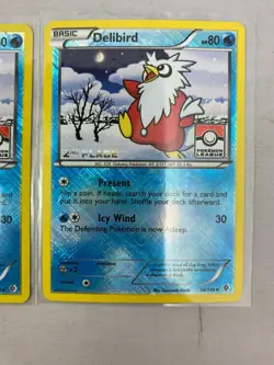 Pair 2 Delibird 2012 Pokemon Boundaries 1st & 2nd Place League Promo Cards LP/NM - Image 3
