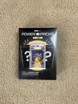 GameStop Power Pack Series 2 (PSA 8+ Graded Card & 2 TCG Booster Packs) New 2025 - Image 1