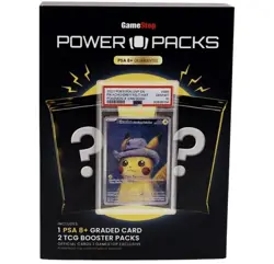 GameStop Power Pack Series 2 (PSA 8+ Graded Card & 2 TCG Booster Packs) New 2025 - Image 2