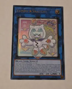Yu-Gi-Oh! Yummy Snatchy Ultra Rare Near Mint 1st Ed Justice Hunters JUSH-EN022 - Image 1
