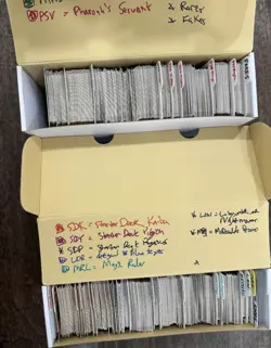 Vintage Yu-Gi-Oh! Bulk Lot ~1300 Cards + 27 Rares w/ Holofoil Names - mostly LP - Image 1