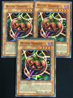 YUGIOH MYSTIC TOMATO TP4-015 COMMON X3 (NM) - Image 1