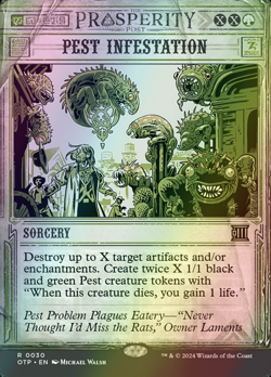 MTG Pest Infestation Showcase Borderless Foil ** Breaking News ** English (NM) - Image 1