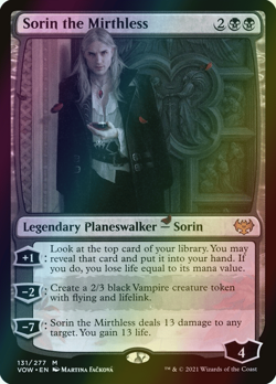 MTG Sorin the Mirthless Foil ** Innistrad: Crimson Vow ** English (NM) - Image 1
