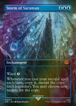 MTG Storm of Saruman Borderless Foil ** The Lord of the Rings ** English (NM) - Image 1