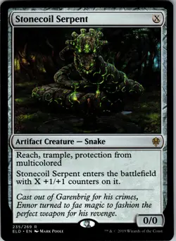 Stonecoil Serpent Throne of Eldraine Rare NM Magic: The Gathering 235 Normal - Image 1