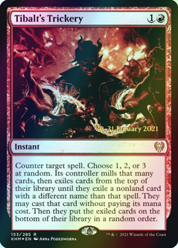MTG Tibalt's Trickery Prerelease Foil ** Kaldheim Promos ** English (NM) - Image 1