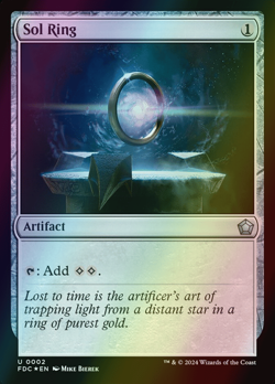 MTG Sol Ring Foil ** Foundations Commander ** English (NM) - Image 1
