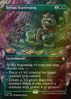 MTG Sylvan Scavenging Borderless Foil ** Foundations ** English (NM) - Image 1