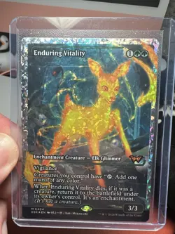 Mtg Carte Magic Duskmourn Enduring Vitality Japanese showcase Fracture FOIL NM - Image 1