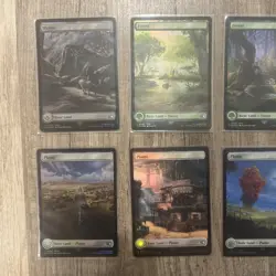 Final Fantasy Magic The Gathering Basic Lands Foil Cards Lot Of 16 MTG - Image 2
