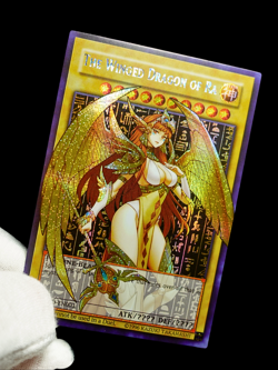 Yu-Gi-Oh Winged Dragon of Ra Waifu Secret Rare Alt Art Holo FX Sexy Anime Custom - Image 4