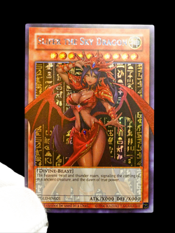 Yu-Gi-Oh Slifer the Sky Dragon Secret Rare Alt Art Holo Sexy Waifu Anime Custom - Image 3