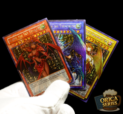 Yu-Gi-Oh God Card Set Slifer Obelisk Ra Secret Rare Alt Art Holo Waifu Custom - Image 1