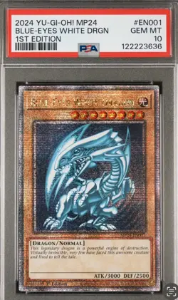 Yu-Gi-Oh PSA 10 Blue-Eyes White Dragon MP24-EN001 QCR 1st Edition - Image 2
