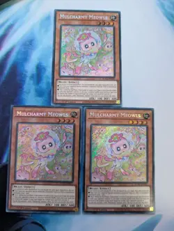 YuGiOh! Mulcharmy Meowls SUDA-EN025 Secret Rare 1st Ed x 3 PLAYSET - Image 1