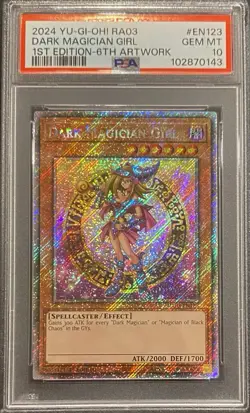 2024 PSA 10 YUGIOH RA03 BONANZA PLATINUM SECRET RARE DARK MAGICIAN GIRL 💫 - Image 1