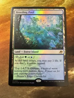 1x Breeding Pool - Foil MTG Edge of Eternities NM Magic Foil near Mint! - Image 1