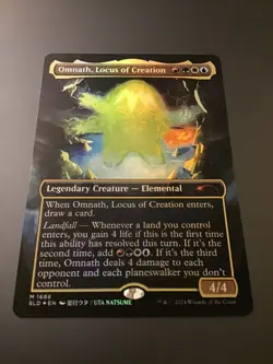 MTG Secret Lair #1686 Omnath, Locus of Creation Borderless Foil NM - Image 1