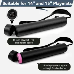 MTG Playmat Tube with Waterproof Zipper and Adjustable Shoulder Strap, TCG... - Image 2
