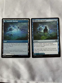 MTG - SINK INTO STUPOR // SOPORIFIC SPRINGS - Modern Horizons 3 (U) - Image 1