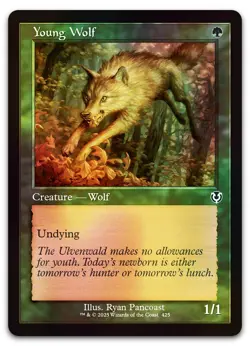 Young Wolf (Retro Frame) #425 (Foil) (NM) Innistrad Remastered INR Magic MTG - Image 1