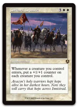 Cathars' Crusade (Retro Frame) #337 (NM) Innistrad Remastered INR Magic MTG - Image 1