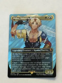 Tidus, Yuna's Guardian (Borderless) (Surge Foil) Commander: Final Fantasy Foil - Image 1