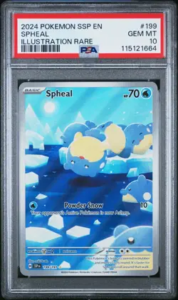 Pokemon TCG SPHEAL 199/191 ILLUSTRATION RARE SURGING SPARKS - PSA 10 Gem Mint - Image 1