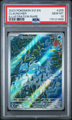 Pokemon TCG Clauncher Illustration Rare 205/198 Scarlet & Violet Base Set PSA 10 - Image 1