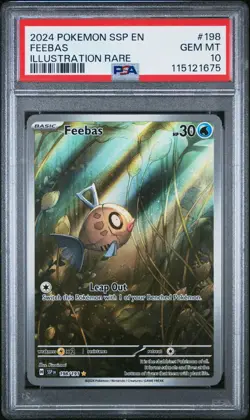 Pokemon TCG Feebas Illustration Rare 198/191 Surging Sparks - PSA 10 Gem Mint - Image 1