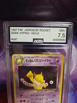 1997 POKEMON JPN ROCKET #97 DARK HYPNO-HOLO AGS 7.5 NM+ FREE FAST SHIPPING - Image 4