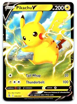 Pikachu V Pokemon Ultra Rare SWSH08: Fusion Strike 086/264 - Image 1