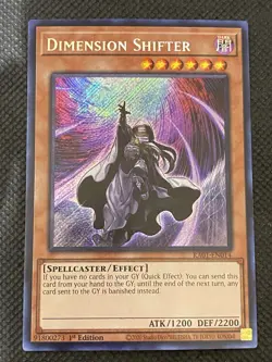 YuGiOh! - Dimension Shifter RA01-EN014 Secret Rare 1st Edition Near Mint - Image 1