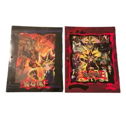 Yu-Gi-Oh! Yugioh Folders Lot Of 2 2003 Starpoint 3 Ring Hole Pockets Binder Used - Image 1