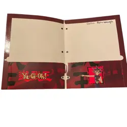 Yu-Gi-Oh! Yugioh Folders Lot Of 2 2003 Starpoint 3 Ring Hole Pockets Binder Used - Image 3