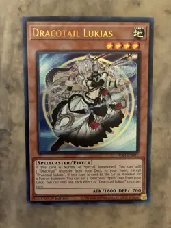 Yugioh! TCG - Dracotail Lukias - Ultra Rare - JUSH-EN001 - Justice Hunters - 1st - Image 1