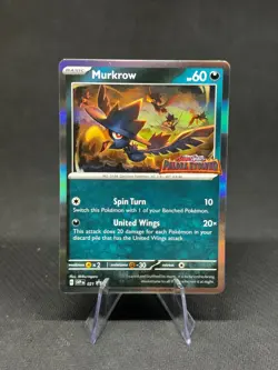 Murkrow SVP021 Paldea Evolved Prerelease Promo Holo Rare Pokemon Card NM - Image 1