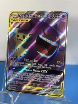Gengar & Mimikyu GX (Full Art) 164/181 Sm-Team Up Holo Rare Pokemon Card TCG NM - Image 1