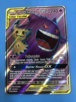 Gengar & Mimikyu GX (Full Art) 164/181 Sm-Team Up Holo Rare Pokemon Card TCG NM - Image 3