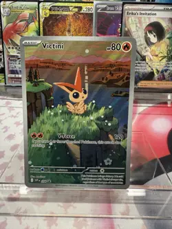 Victini Black Star Promo SVP208 NM+ Black Bolt White Flare Pokemon TCG Card - Image 1