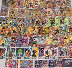 Dragon Ball Heroes Divers Card Lot 70+ pcs Holo & Normal Japanese Used Bulk Set - Image 1