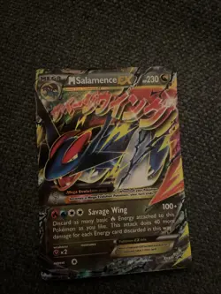 Mega M Salamence EX XY171 JUMBO Ultra Rare Holo Black Star Promo Card LO - Image 1