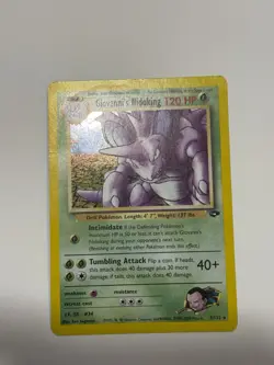 Pokemon TCG Giovanni's Nidoking Gym Challenge Holo Card 7/132 HP - Image 1