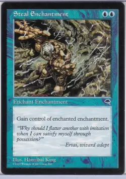 MTG STEAL ENCHANTMENT TEMPEST DAMAGED - Image 1