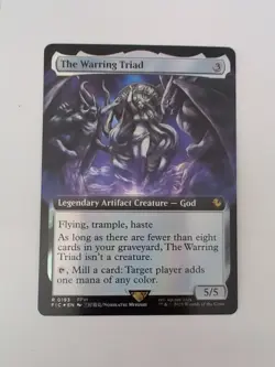 MTG The Warring Triad (Extended Art, Foil) [Final Fantasy] - Image 1